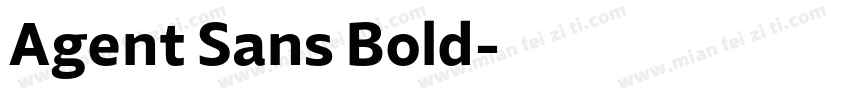 Agent Sans Bold字体转换